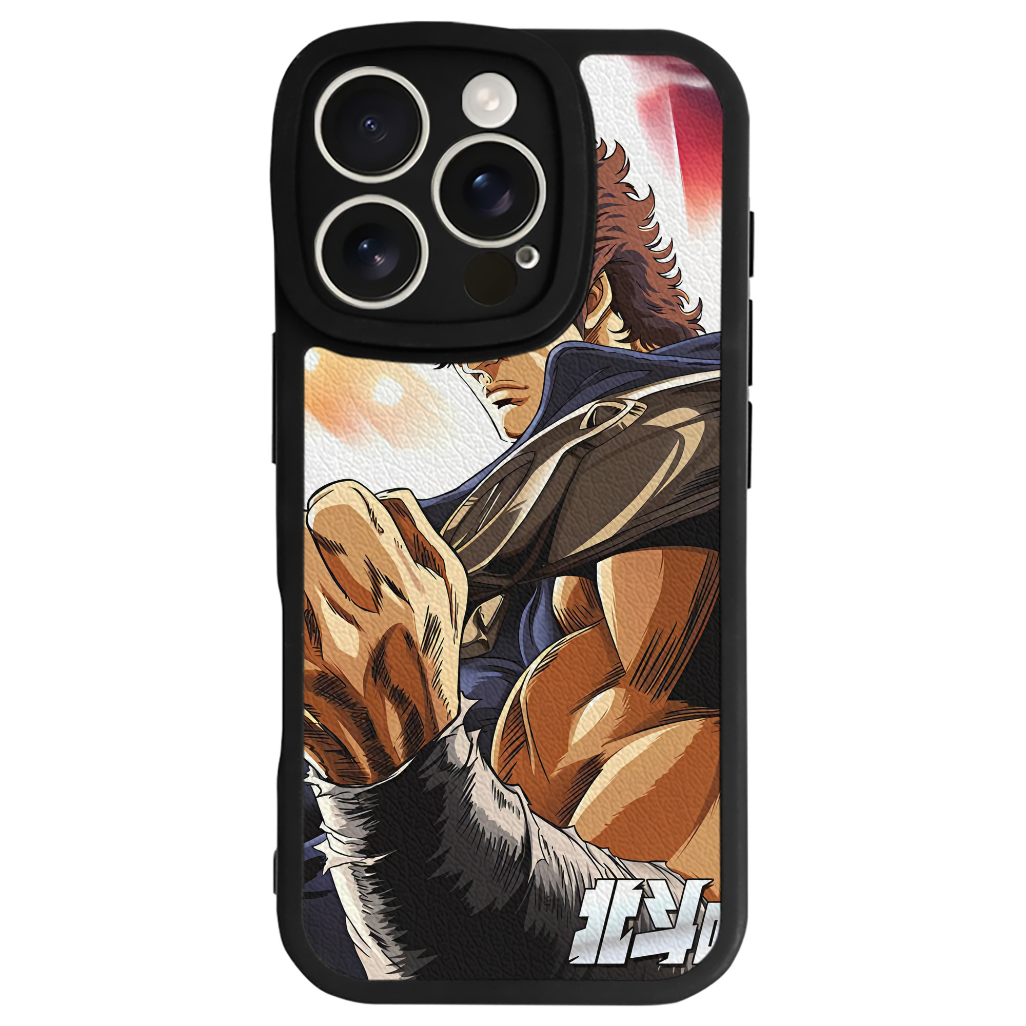 （画像用） 北斗の拳 Fist of the North Star 【iPhone 16シリーズ対応】シリコンスマホケース（レザー調） 材質：シリコン